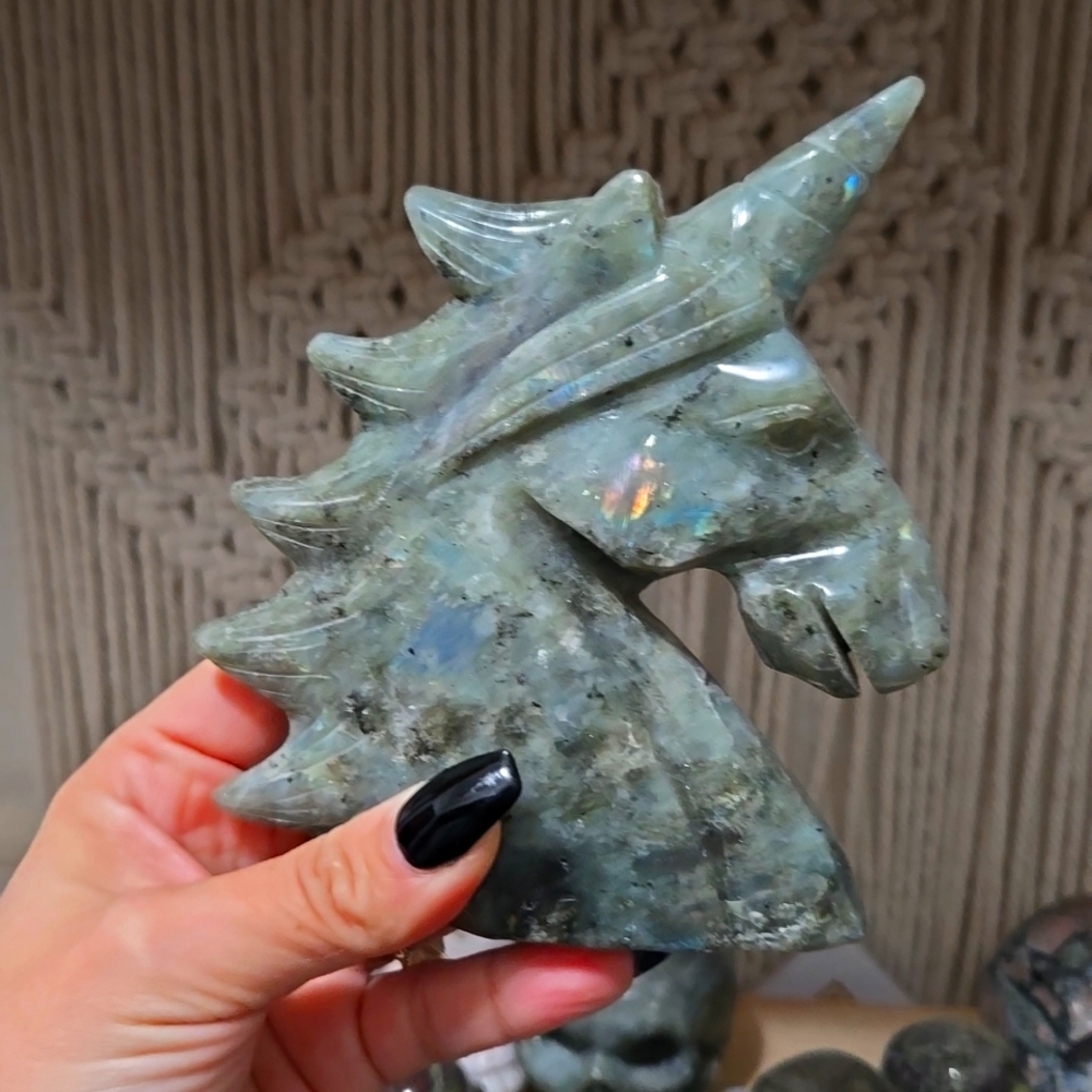 Labradorite Unicorn (pink sunset Labradorite)